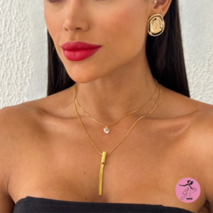 Colar Duplo folheado a Ouro 18k fios
