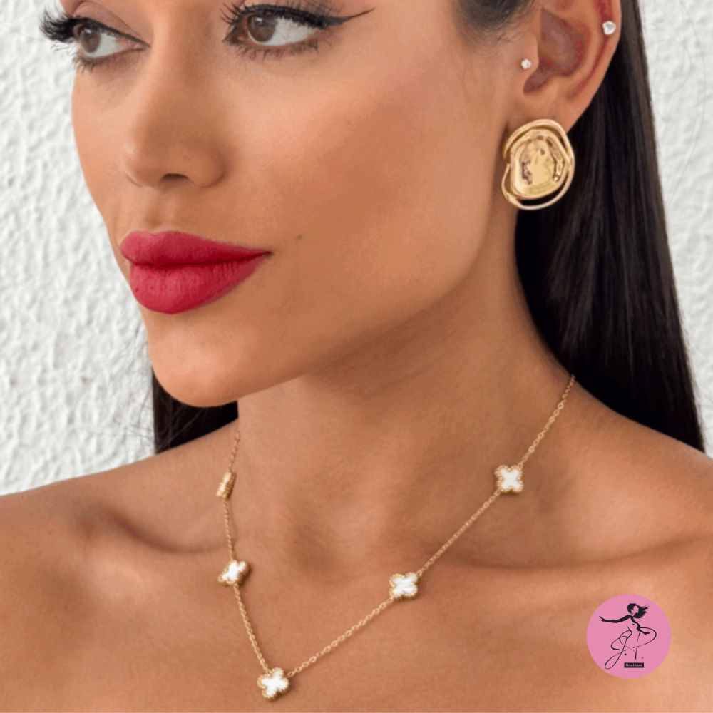 Colar Inspiração Virginia folheado a Ouro 18k Branco