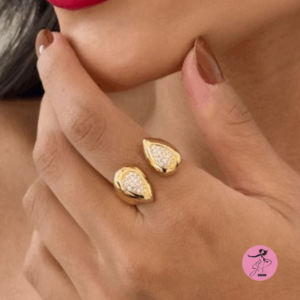 Anel Gi folheado a ouro 18k
